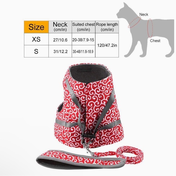 L2MY  Wear Resistant Anti-Rust Breathable Mesh Pet Vest and Matching Leash - Picture 5 of 9